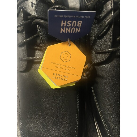 NWT Nunn Bush Kore Men’s Black Leather Comfort Gel Oxford Loafers 10 Wide No Box main image 6